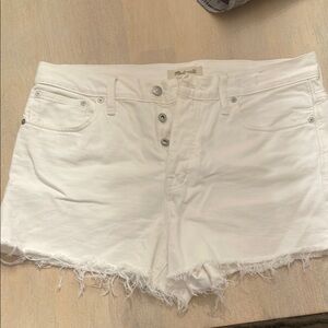Madewell Women's White Denim Shorts size 30 worn 1 time
